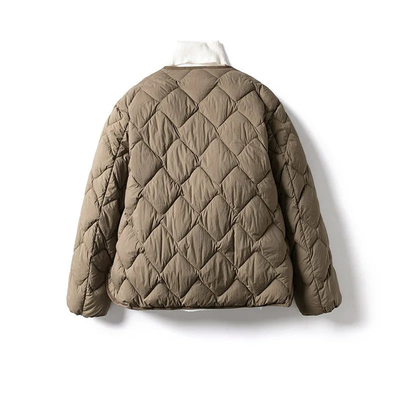 Francesca Women’s Duck Down Jacket – Lightweight Warmth with Quilted Design