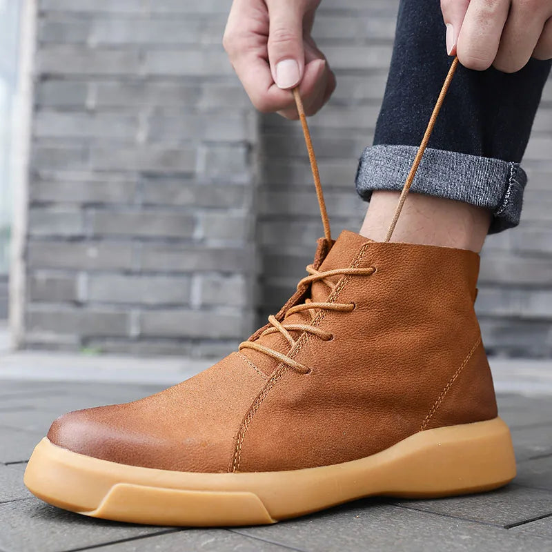 Piolo Men’s Ankle Leather Shoes