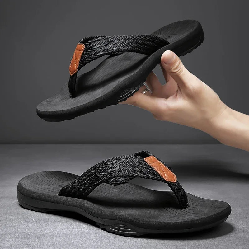 Baron Braided Strap Sandals – Contoured Lightweight Summer Footwear