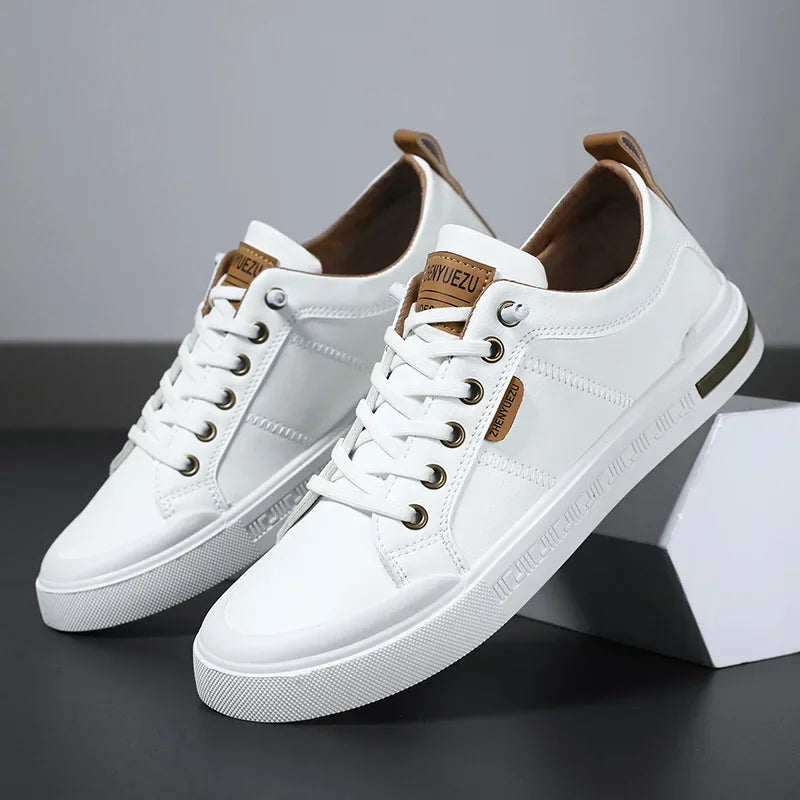 Belnor Men’s Trainers – Smooth Leather Two-Tone Shoes