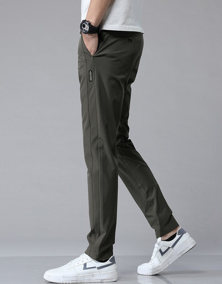 Pablo Men’s Tapered Stretch Pants – Wrinkle-Resistant with Elastic Waist