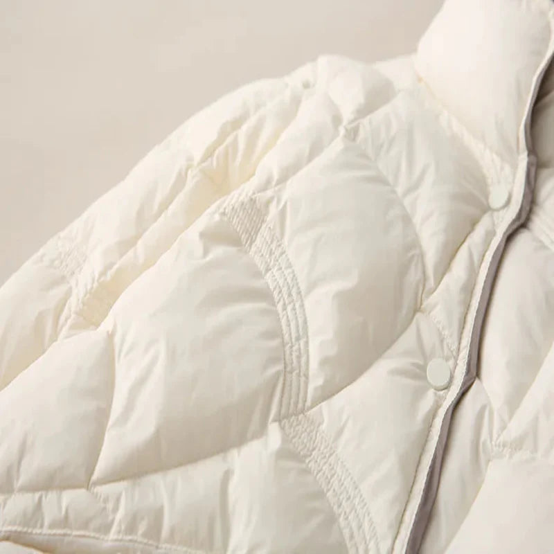 Giorgia Women’s Winter Jacket – Long Duck Down Coat with Quilted Insulation