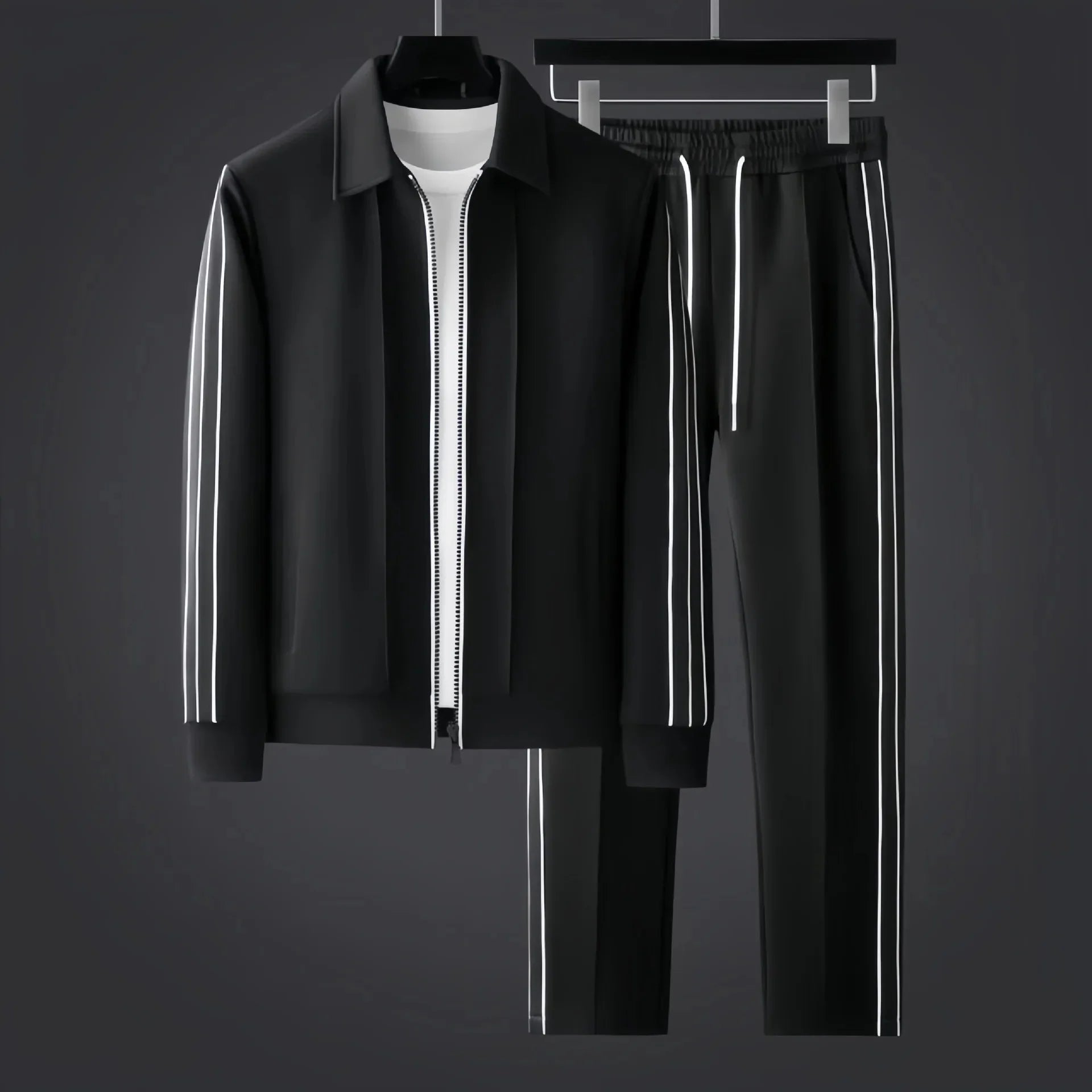 Lucian Men’s Tracksuit Set – Cotton Relaxed Fit with Zip-Up Jacket