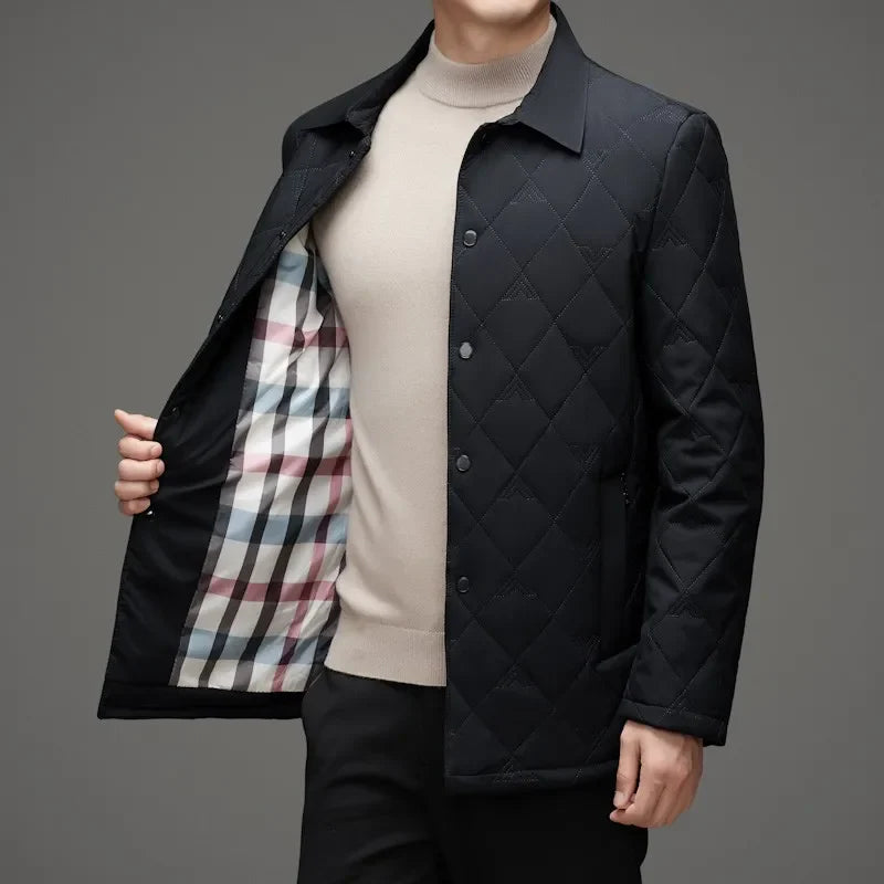 Harrison Men’s Quilted Down Jacket – Lightweight Windproof Winter Coat