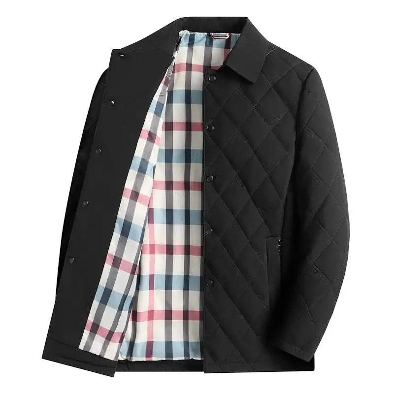 Harrison Men’s Quilted Down Jacket – Lightweight Windproof Winter Coat