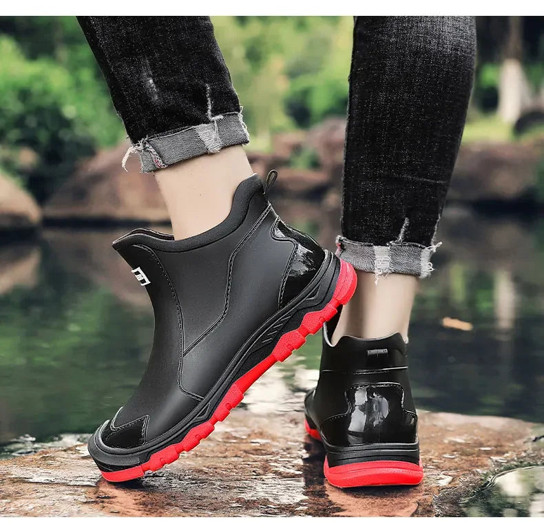 Harlow Men’s Waterproof Winter Boots – Insulated Slip-On Ankle Boots Design