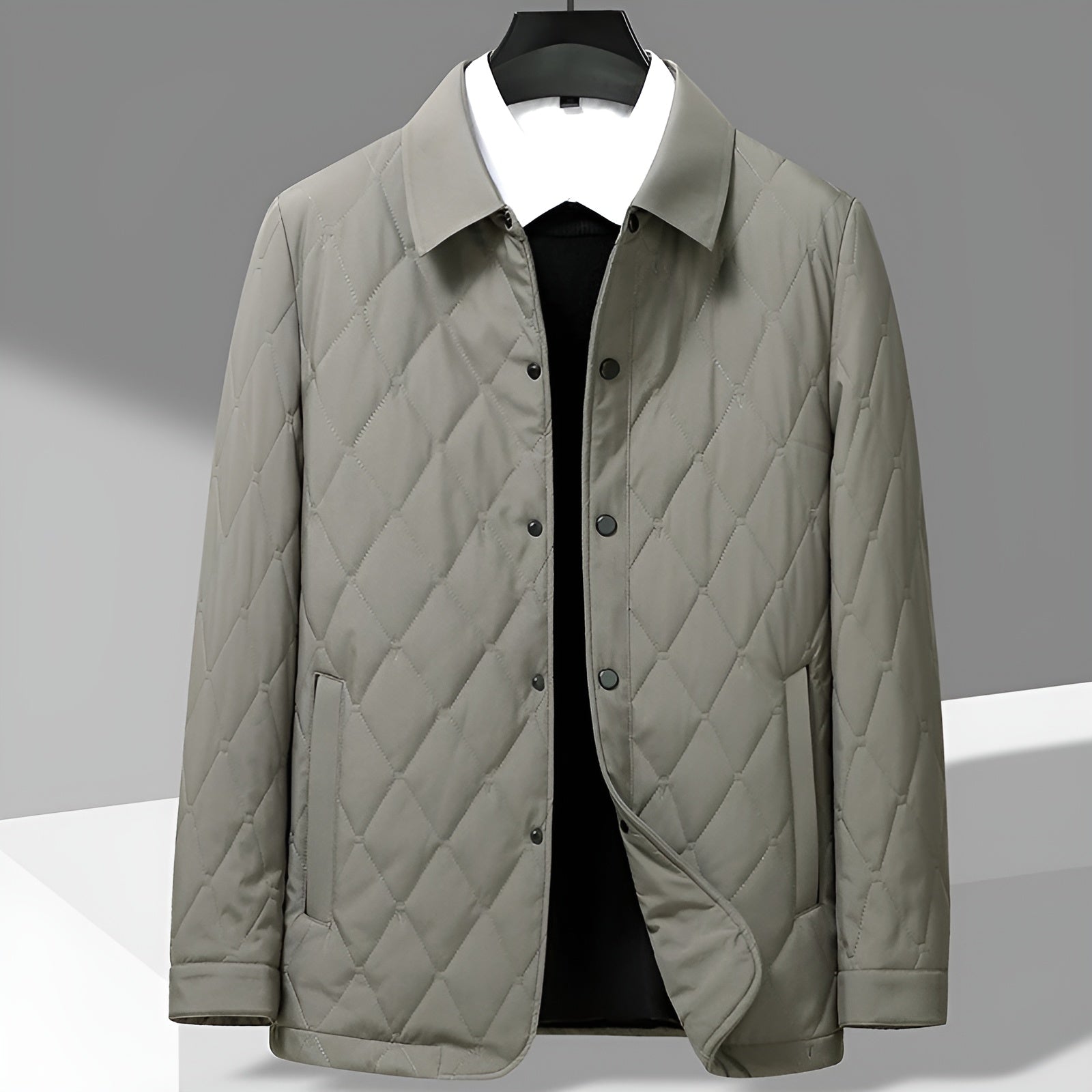 Dawson Men’s Quilted Winter Jacket – Cotton Lined Diamond Stitch for Everyday Wear
