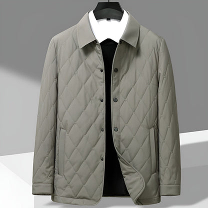 Dawson Men’s Quilted Winter Jacket – Cotton Lined Diamond Stitch for Everyday Wear
