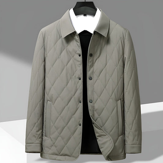 Dawson Men’s Quilted Winter Jacket – Cotton Lined Diamond Stitch for Everyday Wear