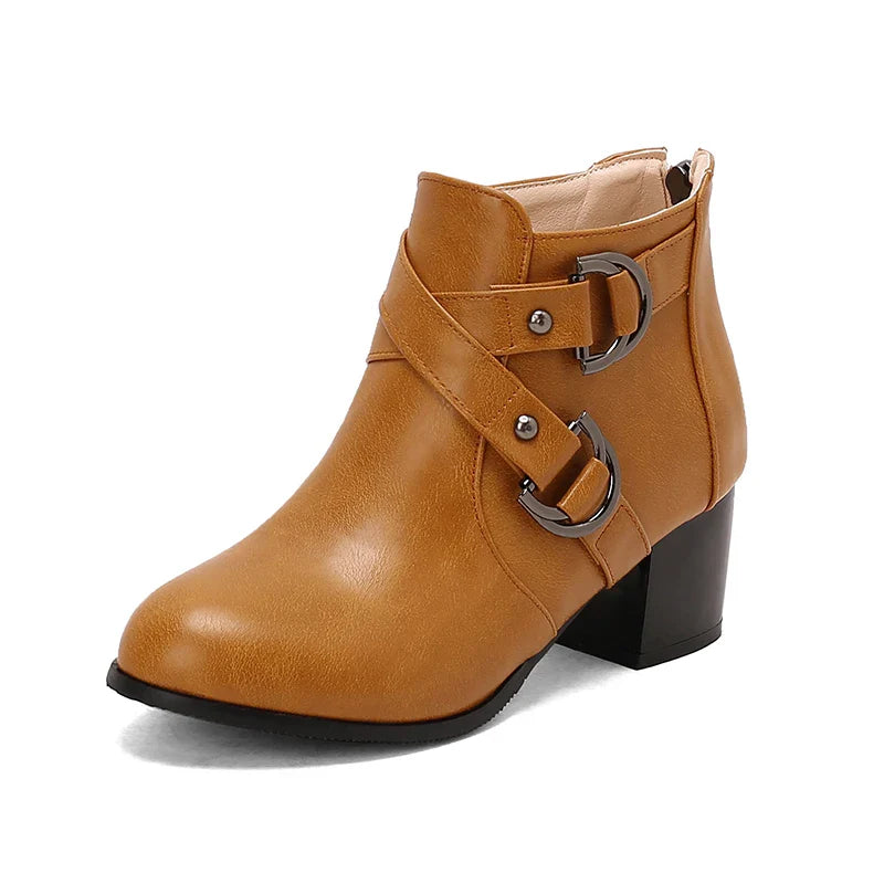 Victoria Women’s Double Buckle Ankle Boots