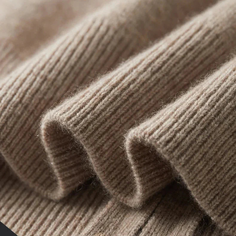 Rodel Men’s Cashmere Cardigan – Zip Front Sweater with Structured Collar