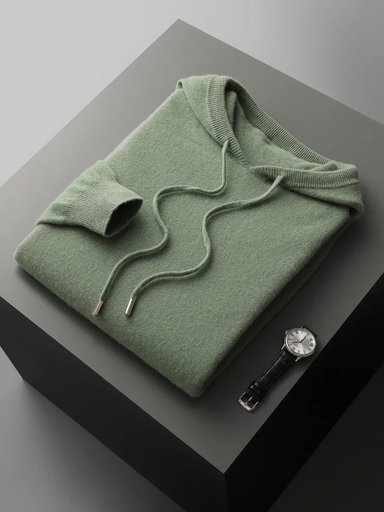 Elias Men's Merino Hoodie – Ultra Soft Wool Hoodie Sweater