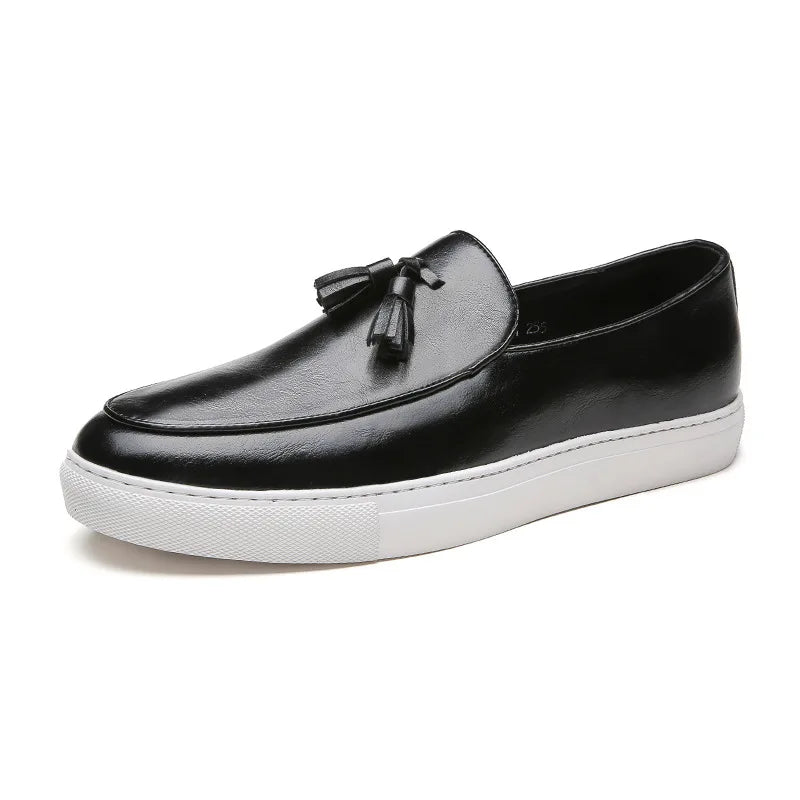 Callum Men’s Tassel Loafers – Classic Slip-On Dress Shoes with Cushioned Comfort