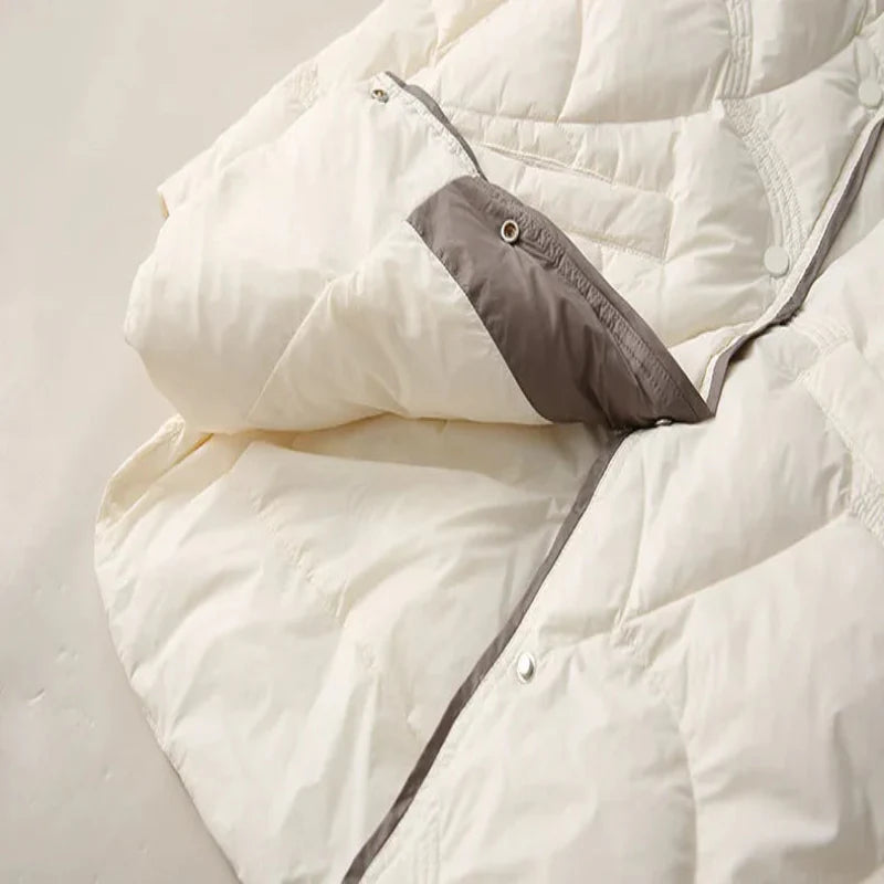 Giorgia Women’s Winter Jacket – Long Duck Down Coat with Quilted Insulation