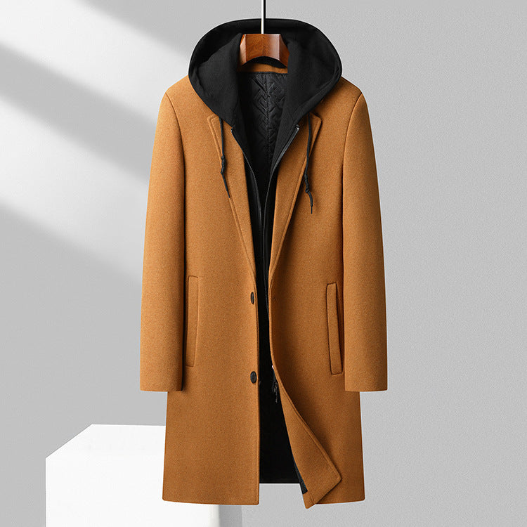 Marciano Men’s Long Coat with Hood – Tailored Fit for Winter