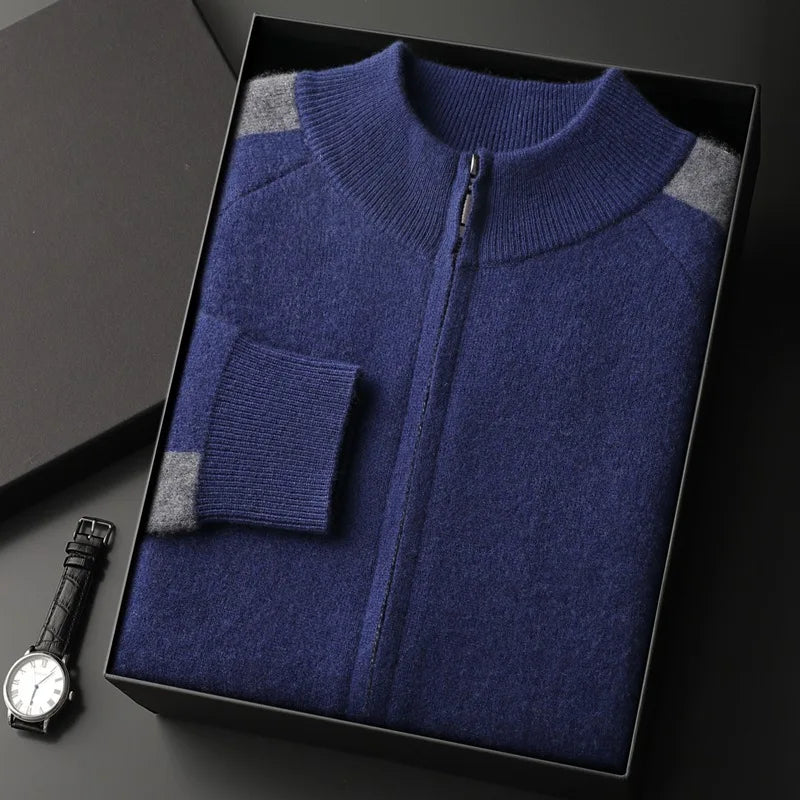 Andres Men’s Tracksuit Set – Soft Knit Two-Tone Lounge Set