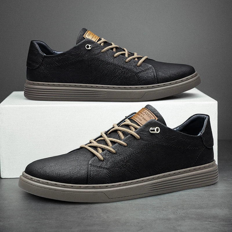 Marino Men’s Trainers – Genuine Leather Lace-Up Shoes