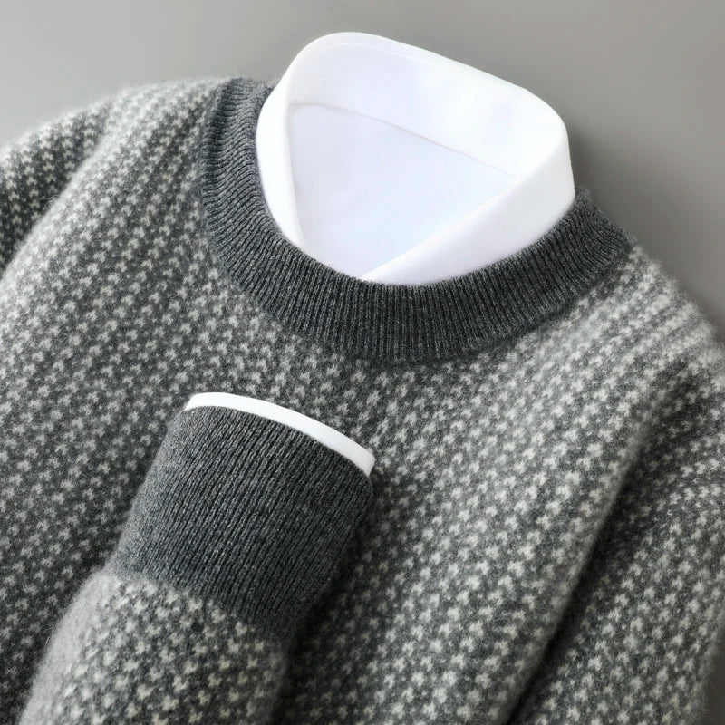 Briones Men’s Cashmere Sweater – Lightweight Crewneck Knit Sweater