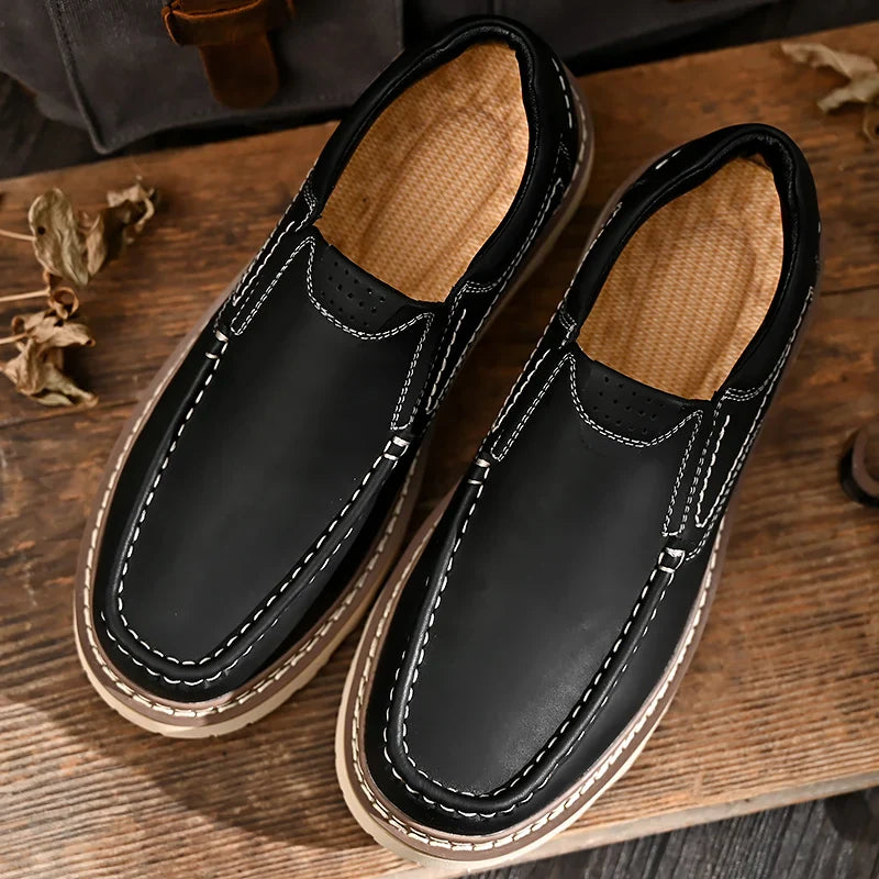 Cole Men’s Leather Loafers – Cushioned Slip-On Shoes