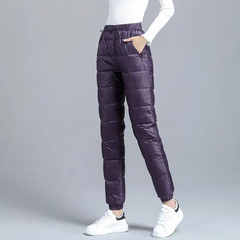 Lucia Women’s Therma-Shell Down Pants – Lightweight Insulated Tapered Pants