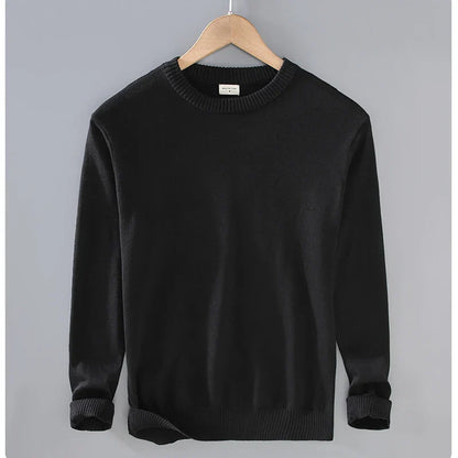 Caleb Men’s Sweater – Organic Cotton Pullover with Classic Crewneck