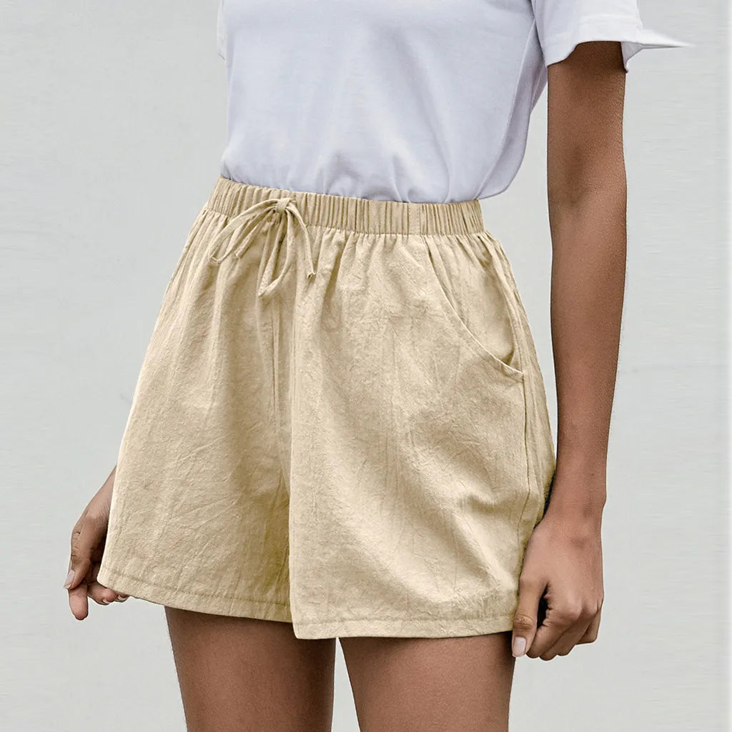 Lucia Linen Bohemian Tailored Shorts – Breathable Relaxed Summer Shorts