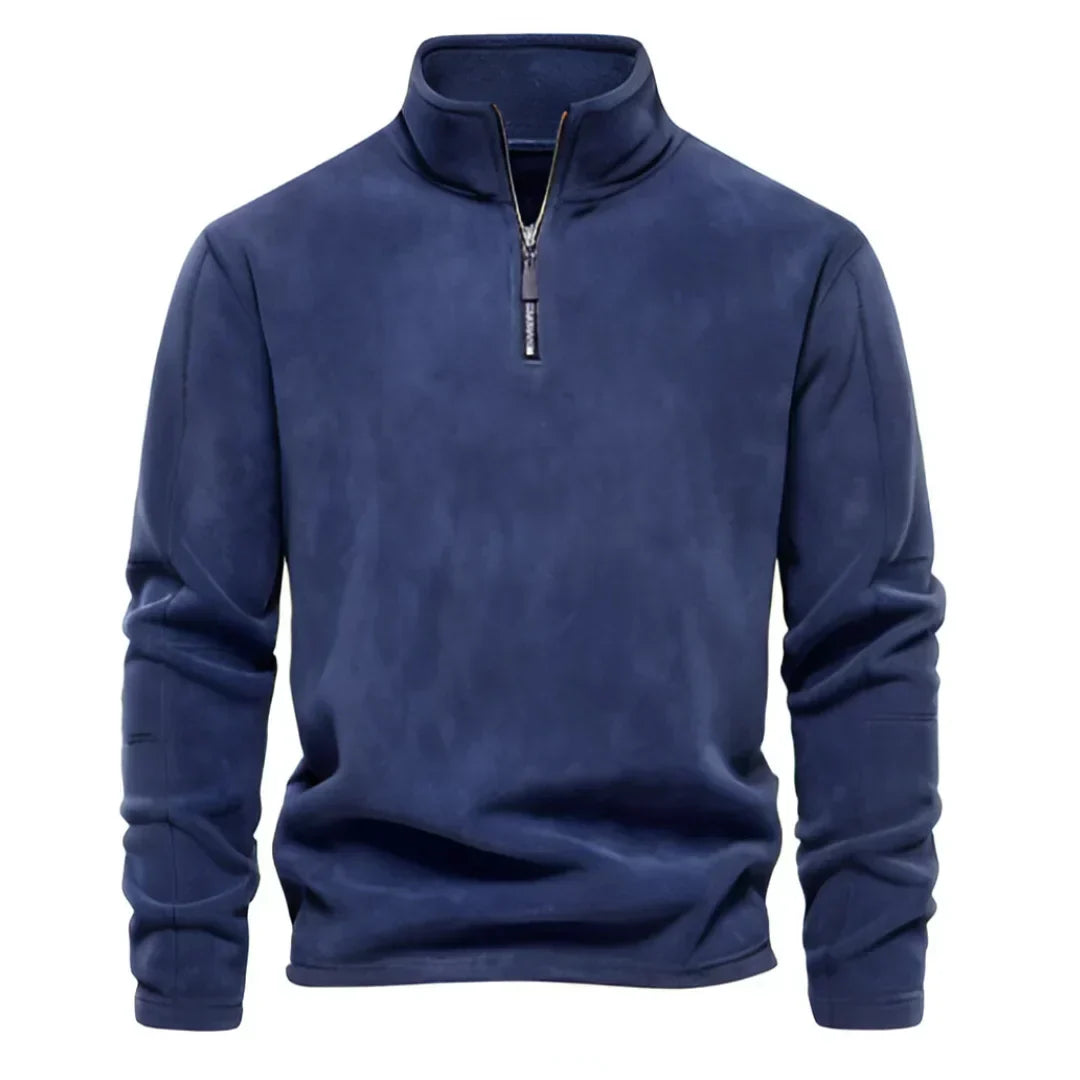 Harlan Men’s Half-Zip Pullover – Soft Cotton Casual Jumper