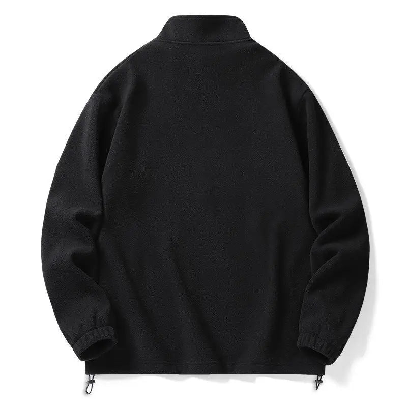 Julian Men’s Quarter Zip Fleece Sweater – Pullover with Kangaroo Pocket & Mock Neck