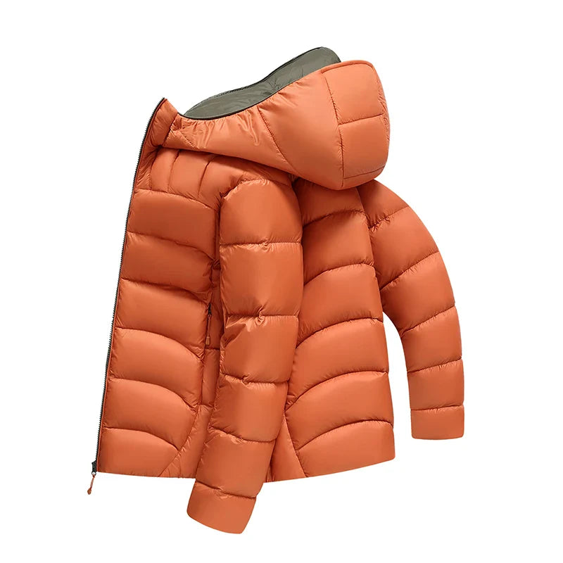 Noah Men’s Down Puffer Jacket – White Duck Down with Windproof Quilted Shell