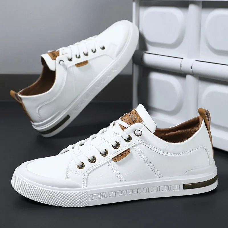 Belnor Men’s Trainers – Smooth Leather Two-Tone Shoes