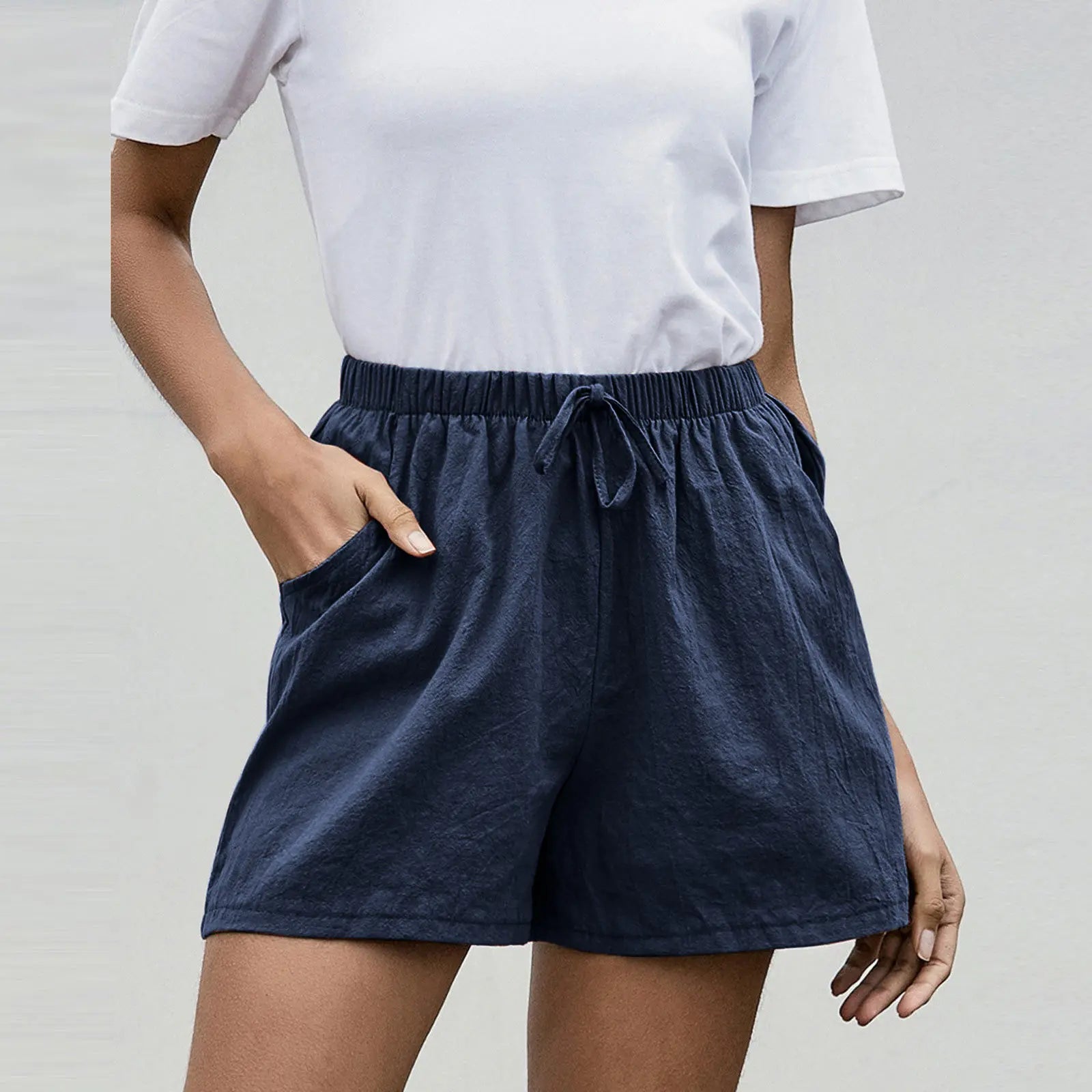Lucia Linen Bohemian Tailored Shorts – Breathable Relaxed Summer Shorts