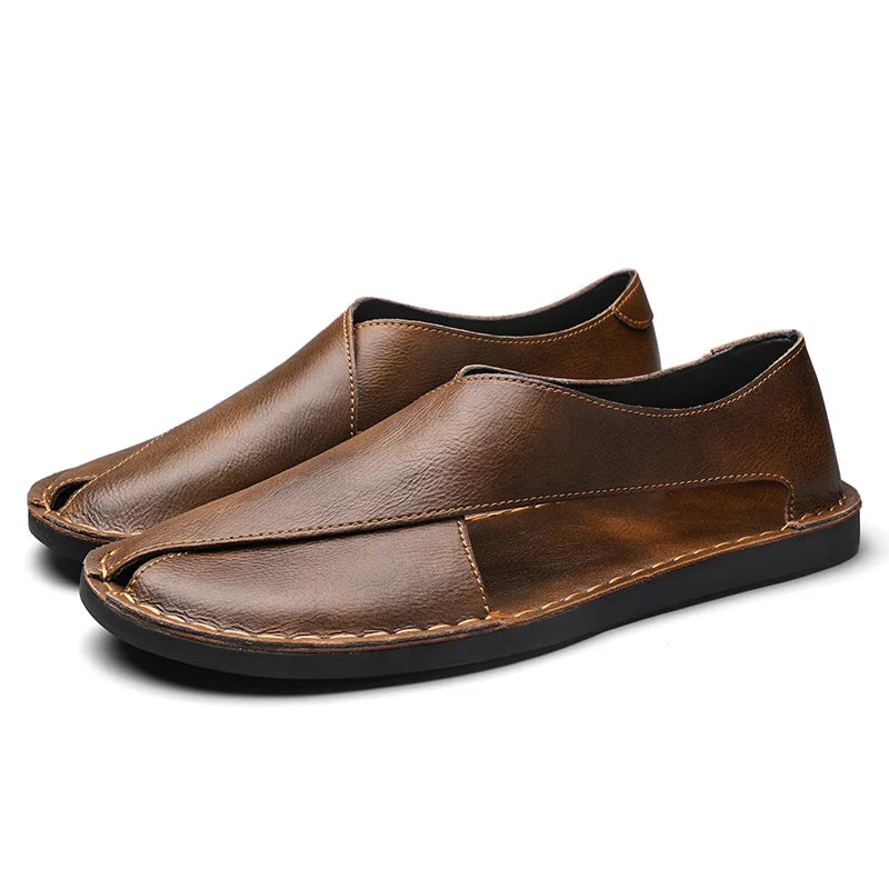 Arnelio Italian Calfskin Crossover Sandals – Premium Leather Summer Wear