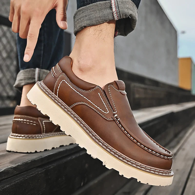 Cole Men’s Leather Loafers – Cushioned Slip-On Shoes