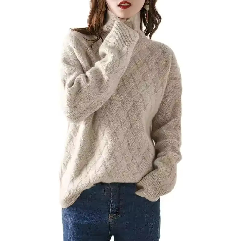 Xaira Women’s Turtleneck Sweater – Ultra-Soft Winter Knit Pullover