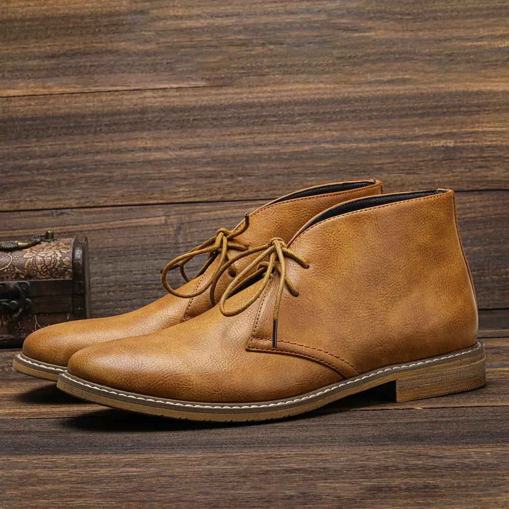 Salvatore Men’s Leather Chukka Boots – Handcrafted Genuine Leather with Cushioned Insole
