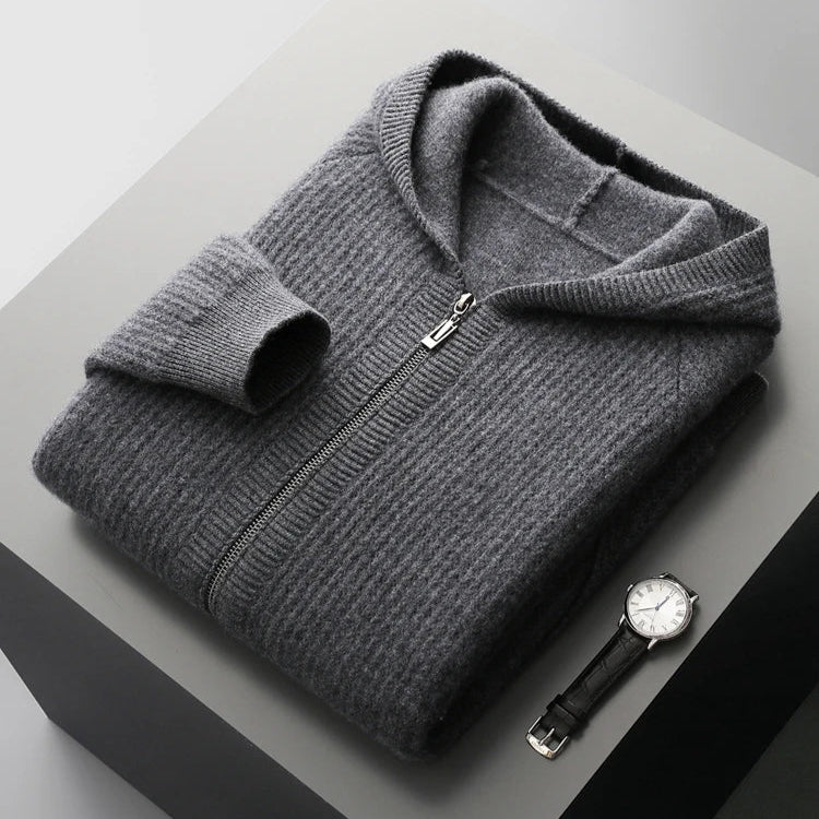 Morris Men’s Zip Hoodie Jacket – Lightweight Zip Knit Jacket