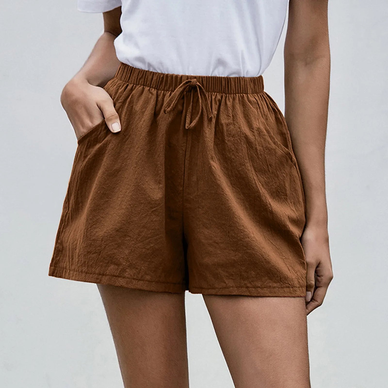 Lucia Linen Bohemian Tailored Shorts – Breathable Relaxed Summer Shorts