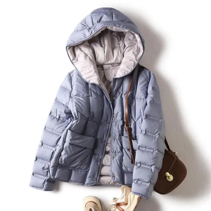 Nabila Women’s Duck Down Jacket – Ultralight Insulated & Water-Resistant