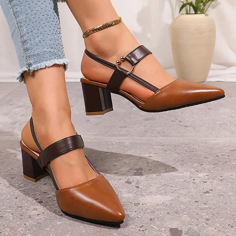 Caterina Women’s Leather Strap Heels
