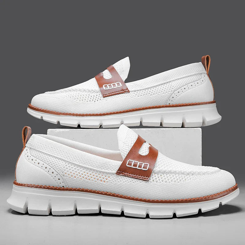 Renato Men’s Loafers – Comfort Breathable Mesh Slip-On Shoes