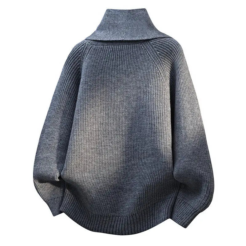 Malou Women’s Knit Sweater – Ribbed Scarf Neck with Button Detail