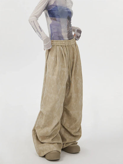 Aira Women’s Corduroy Sweatpants – Acid Wash with Straight Loose Fit