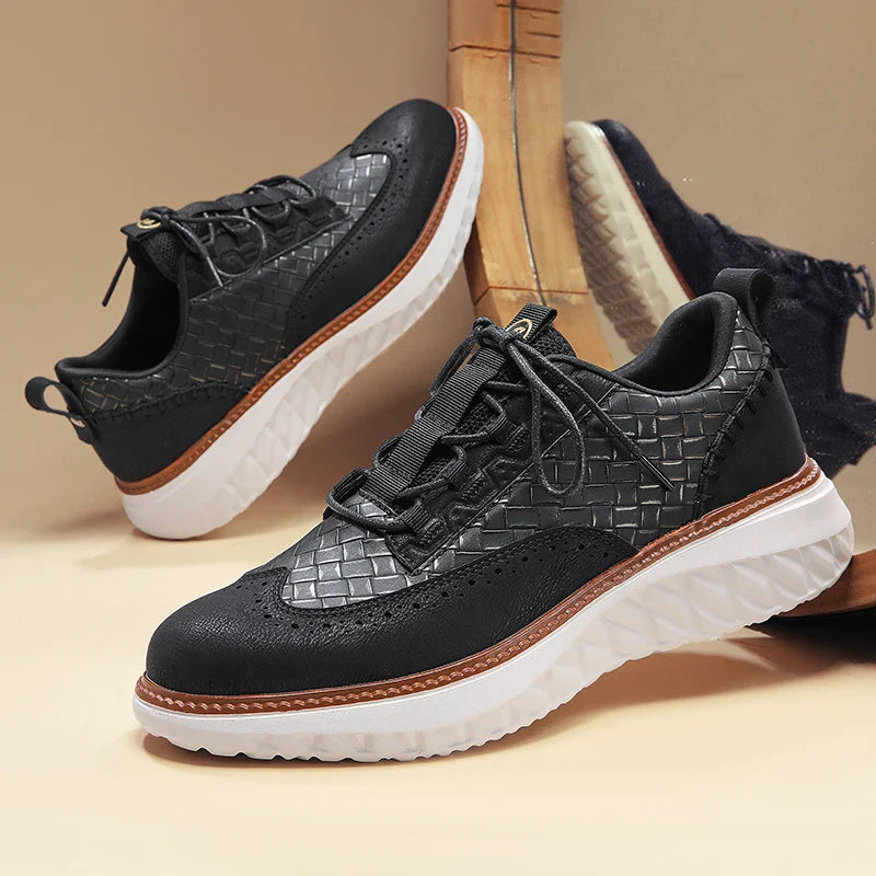 Oslo Men’s Trainers – Genuine Leather with Breathable Lightweight Comfort