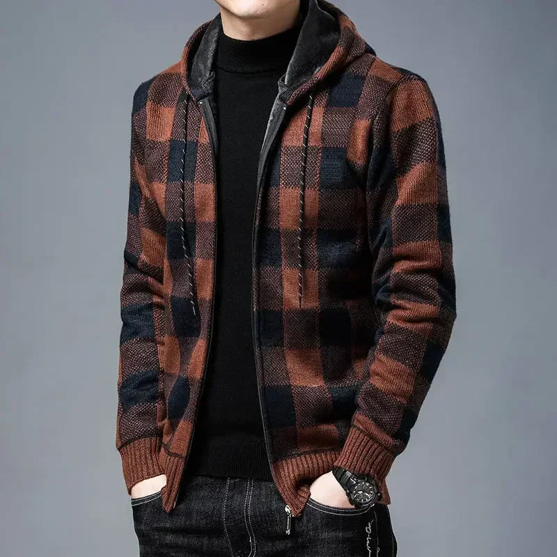 Jasper Knit Zip-Up Jacket – Men’s Hooded Jacket with Lightweight Feel