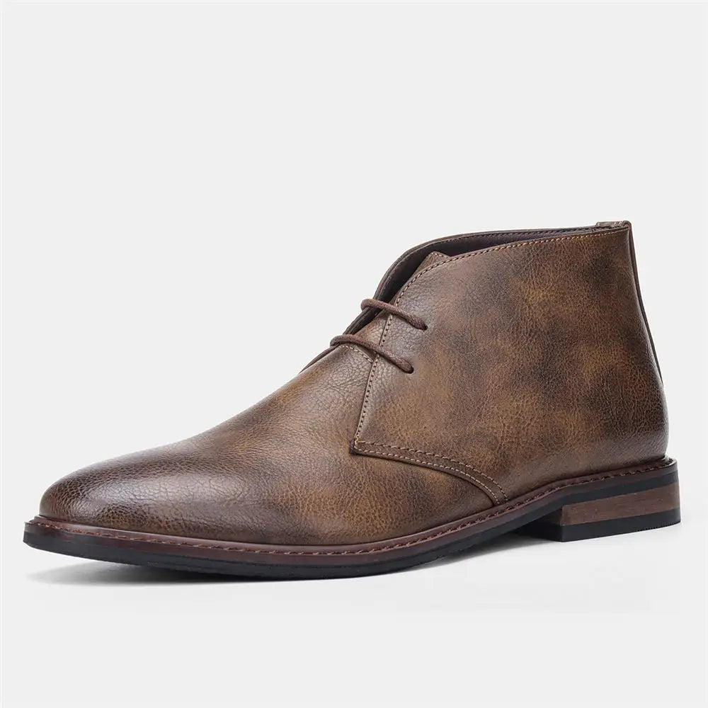 Salvatore Men’s Leather Chukka Boots – Handcrafted Genuine Leather with Cushioned Insole