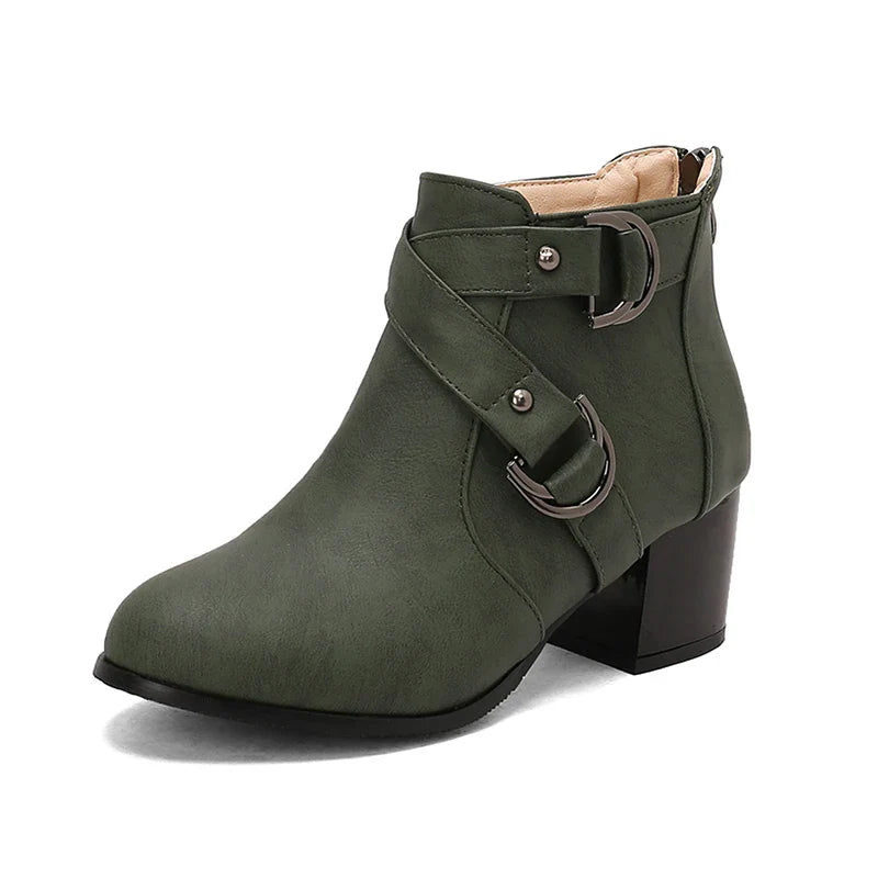 Victoria Women’s Double Buckle Ankle Boots