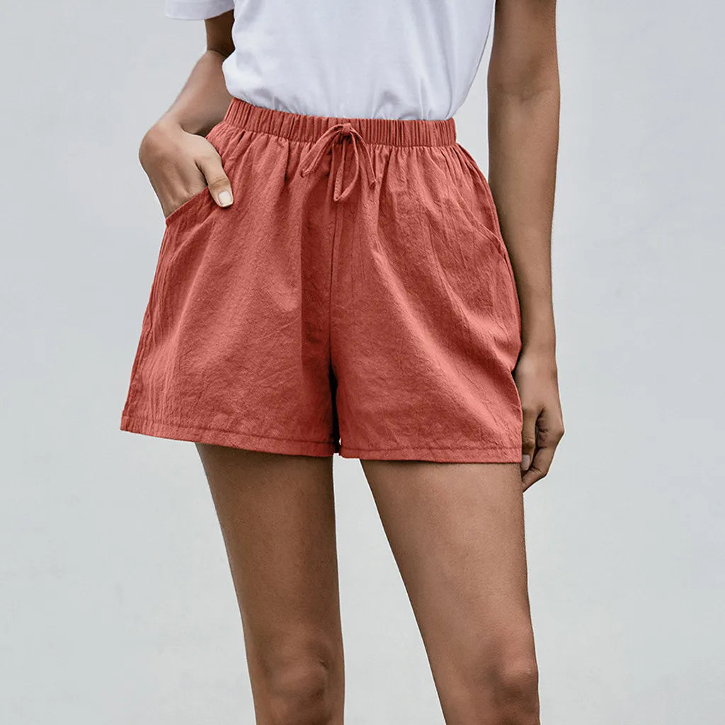 Lucia Linen Bohemian Tailored Shorts – Breathable Relaxed Summer Shorts
