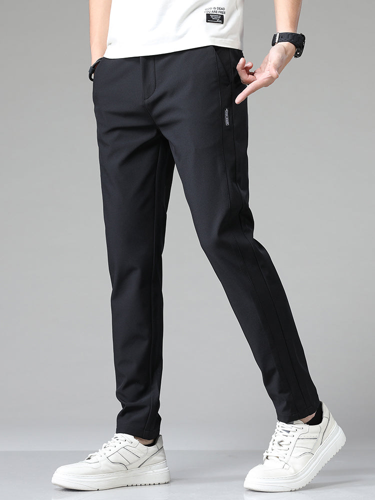 Pablo Men’s Tapered Stretch Pants – Wrinkle-Resistant with Elastic Waist