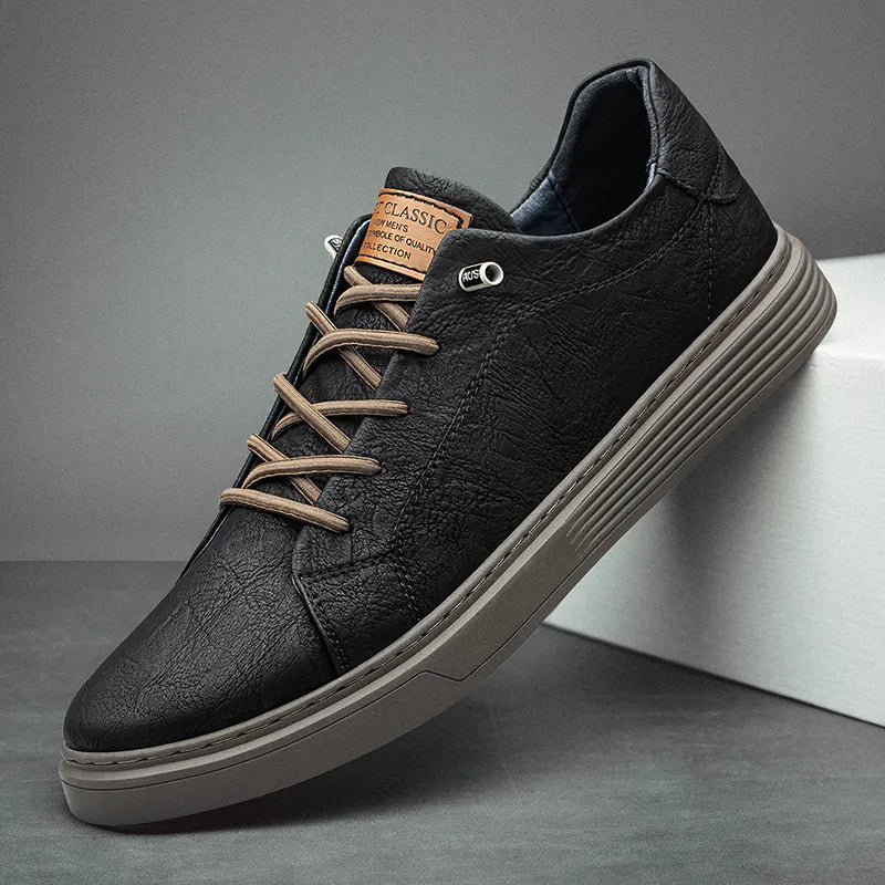 Marino Men’s Trainers – Genuine Leather Lace-Up Shoes