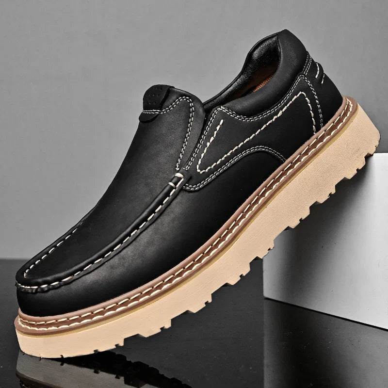 Cole Men’s Leather Loafers – Cushioned Slip-On Shoes